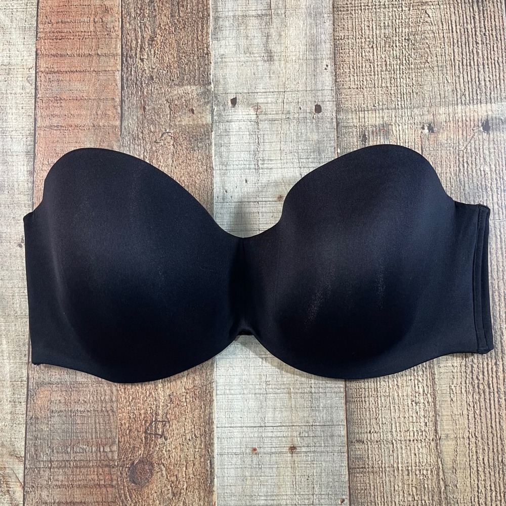 Maidenform Black Molded Cup Strapless Underwire Smooth Bra 40DD Formal